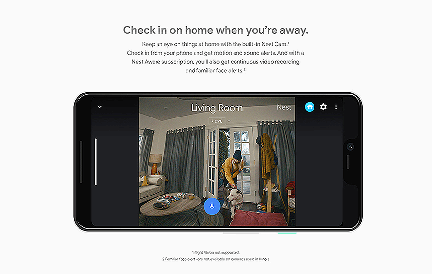 Check in on home when you're away.