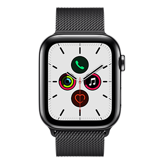 space black milanese loop 44mm