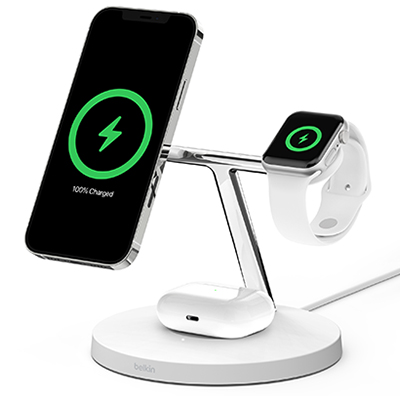 Belkin 3-in-1 Wireless Charger Stand with MagSafe product image