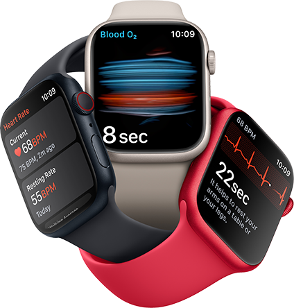 スマートフォン/携帯電話 その他 Apple® Watch Series 8 41mm, GPS + Cellular, Midnight Aluminum Case/Sport  Band-S/M