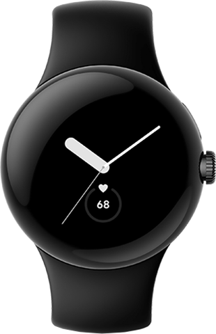 Google Pixel Watch, Matte Black Stainless Steel Case, Active Band in  Obsidian, NA LTE, US/CA