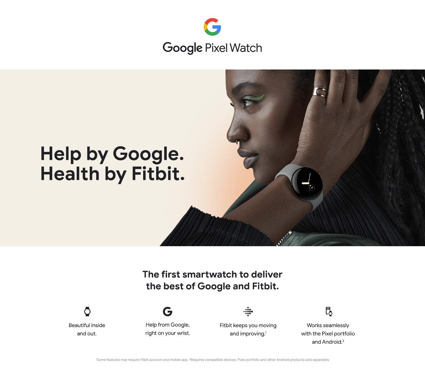 Google Pixel Watch - Help by Google. Health by Fitbit.