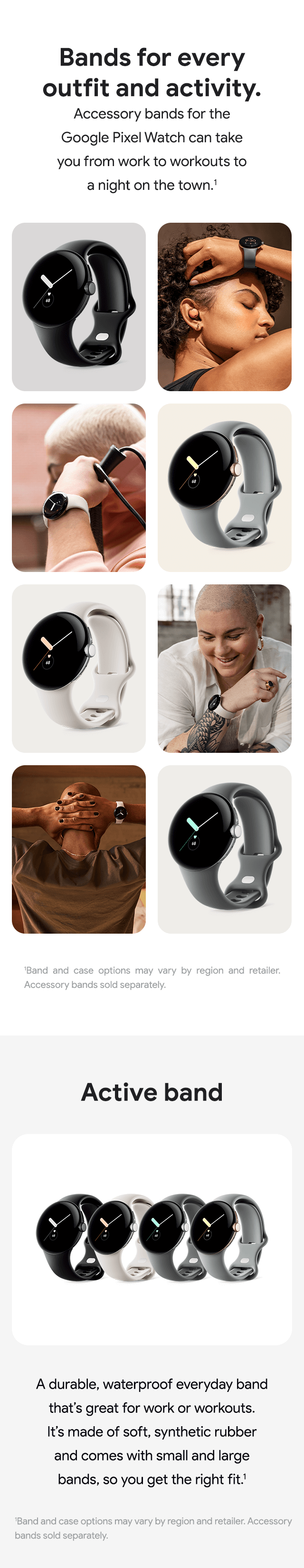 Bands for every outfit and activity. - mobile