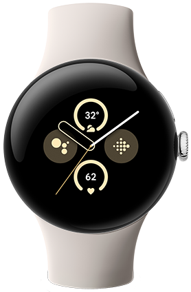 Google Pixel Watch 2 - Black Stainless Steel Case with Obsidian
