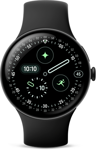 Google Pixel Watch4 41mm - Matte Black Aluminum Case - Obsidian Band