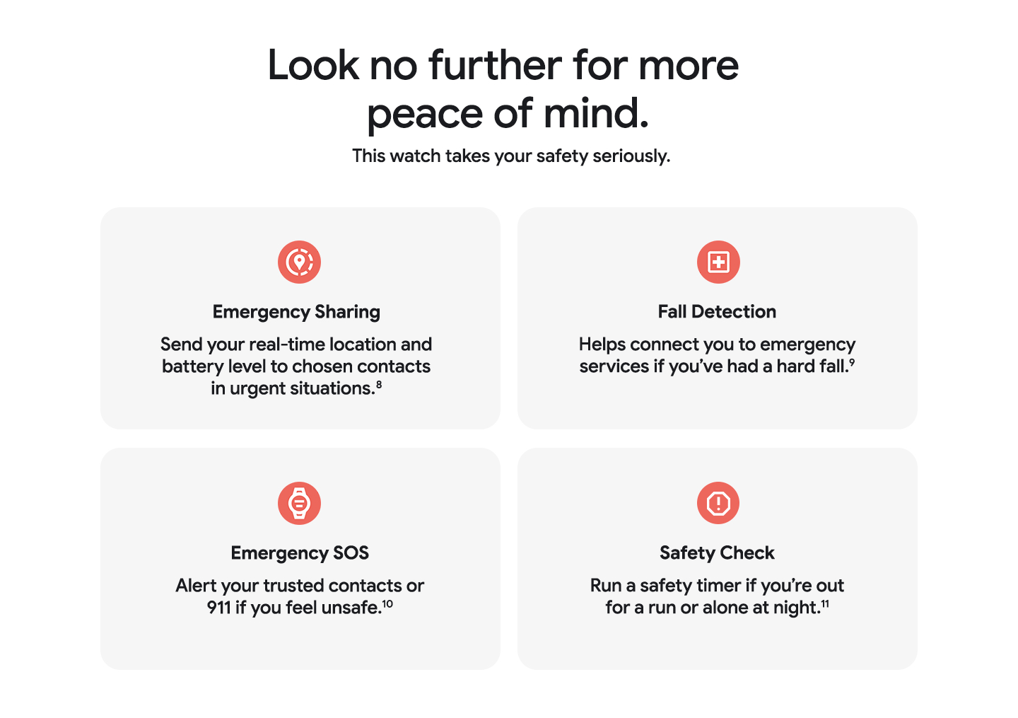 Personal safety Peace of mind, when it matters most.