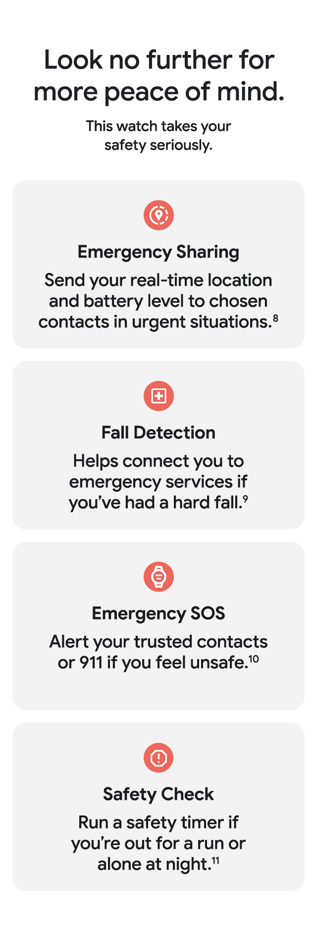 Personal safety Peace of mind, when it matters most.
