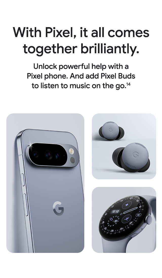 Ecosystem With Pixel, it all comes together brilliantly.