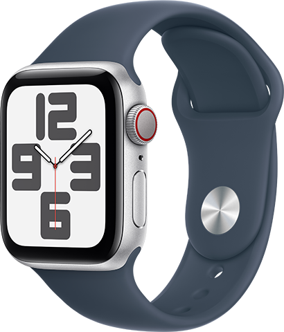 Apple Watch SE 2nd Gen 2023 Silver Aluminum Blue Band 40mm SM