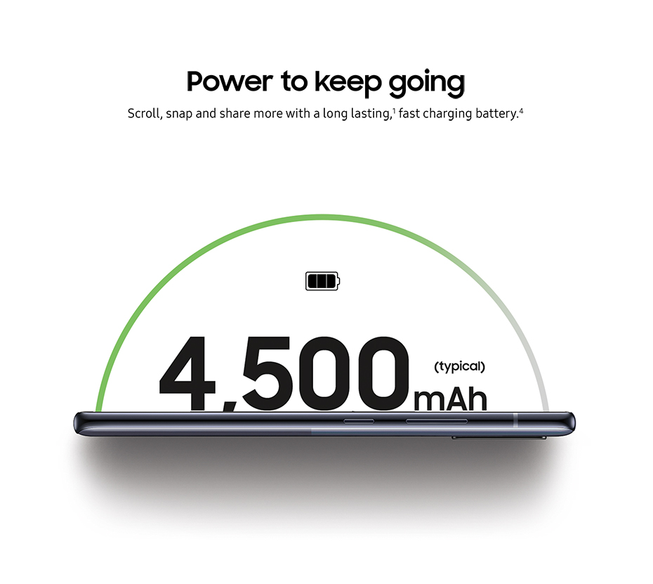 Power to keep going - Scroll, snap and share more with a long lasting, fast charging battery.