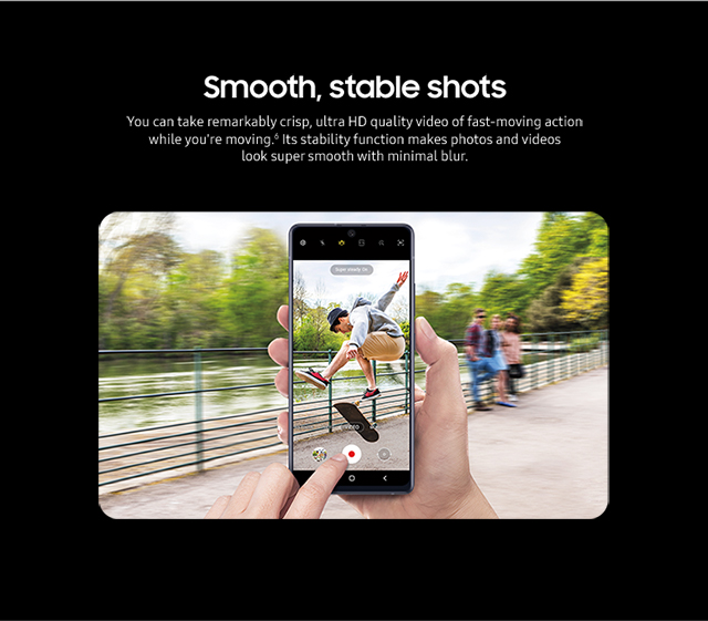 Smooth, stable shots - You can take remarkably crisp, ultra HD quality video of fast-moving action while you're moving.