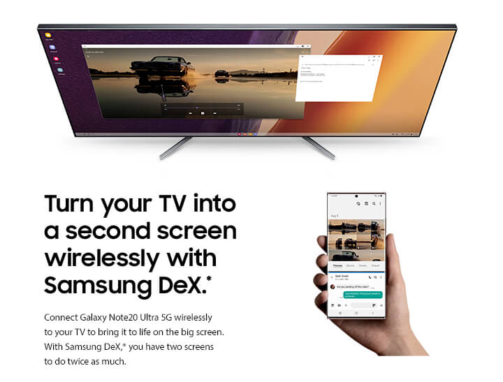 Turn your TV into a second screen wirelessly with Samsung DeX - mobile