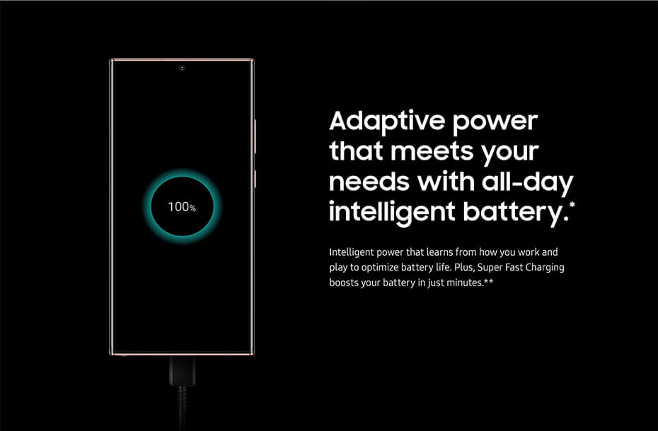 Adaptive power that meets your needs with all-day intelligent battery