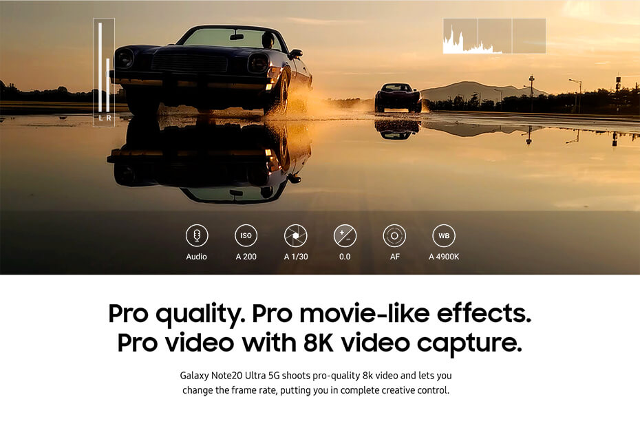 Pro quality. Pro movie-like effects. Pro video with 8K video capture