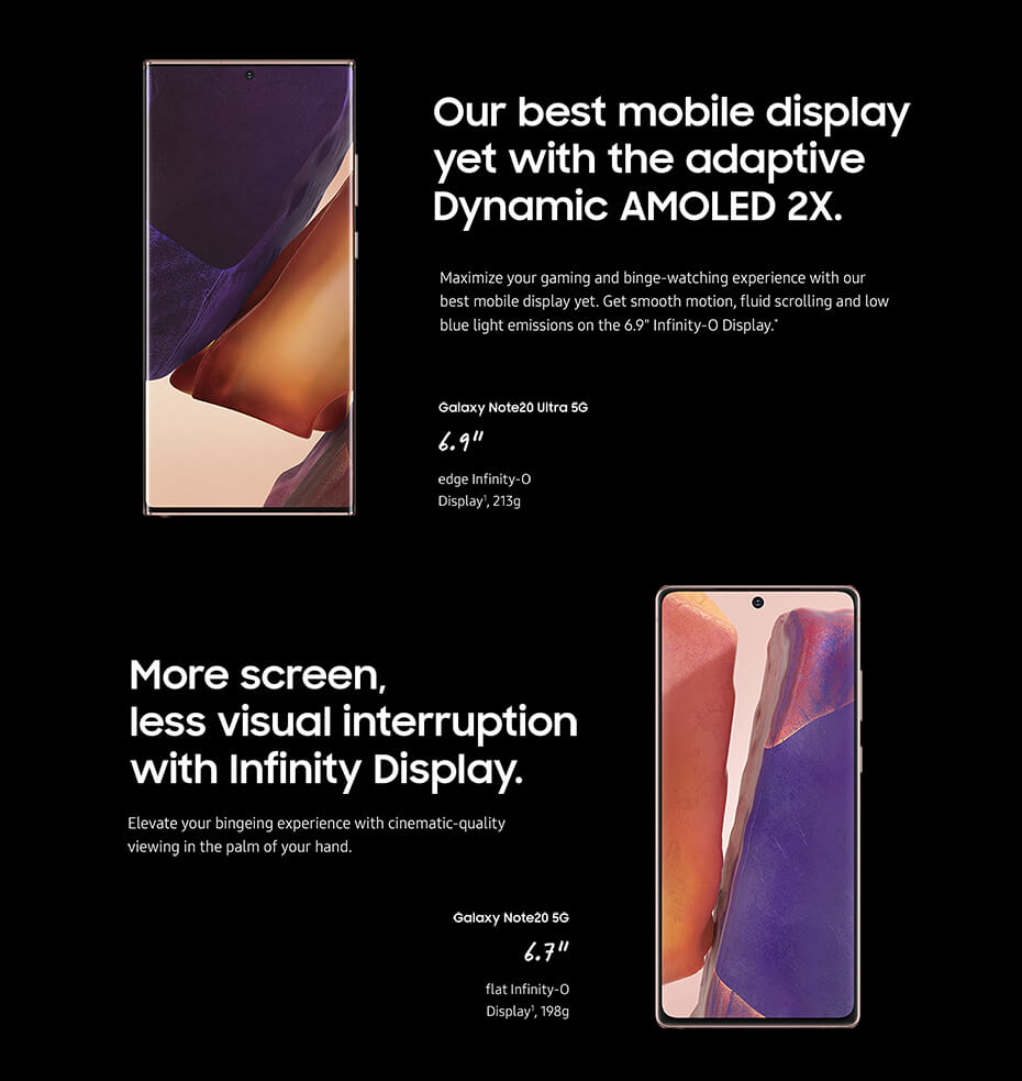More screen, less visual interruption with Infinity Display