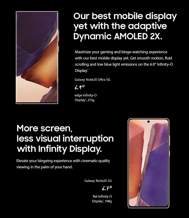 More screen, less visual interruption with Infinity Display - mobile