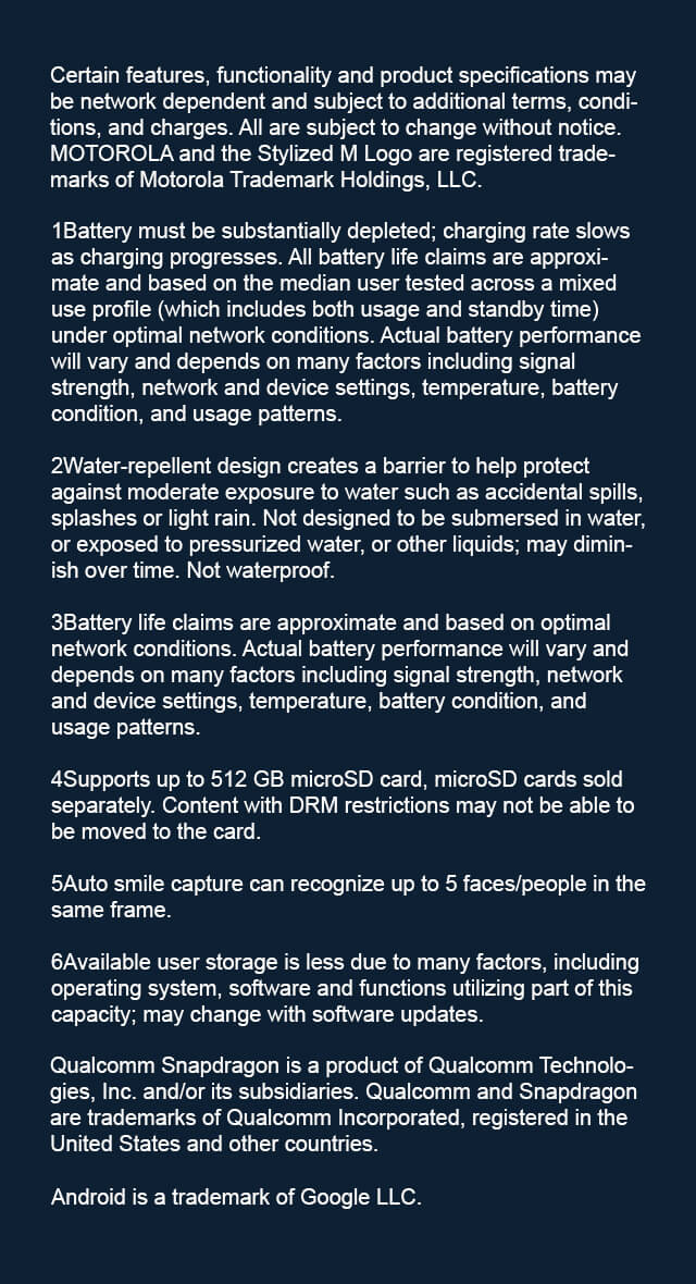 Motorola moto g power legal footer - mobile