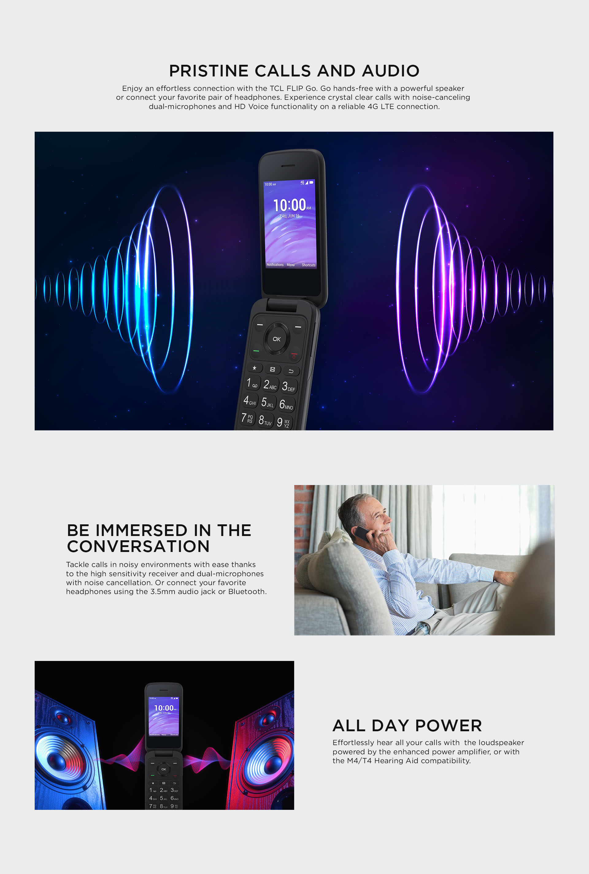 Pristine calls and audio.