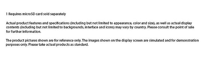 TCL Flip Go legal footer - mobile