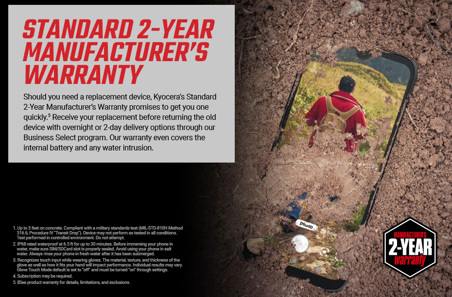 Standard 2-Year Manufacturer's Warranty