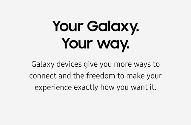 Your Galaxy. Your way - mobile