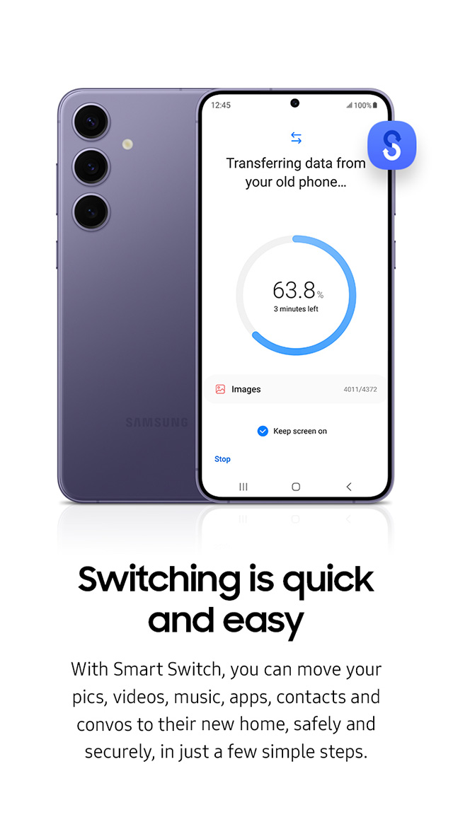 Switching is quick and easy - mobile