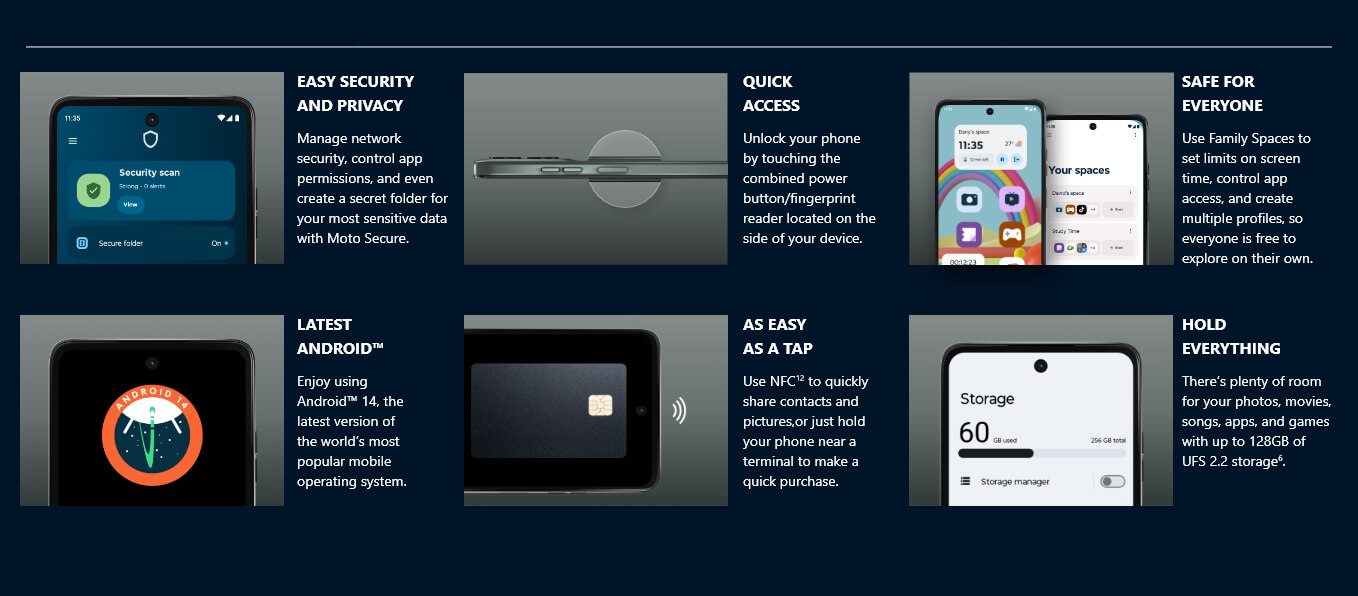 More features of the moto g 5G.