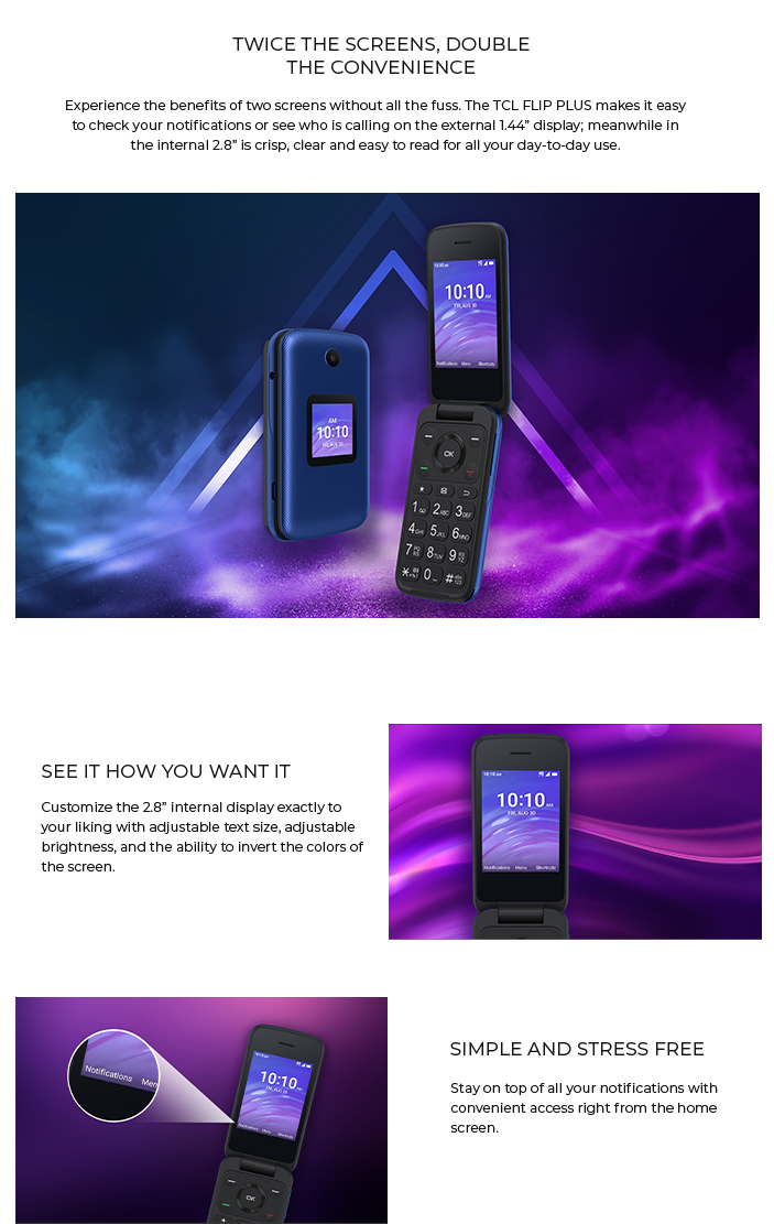 Twice the screens, Double the convenience.