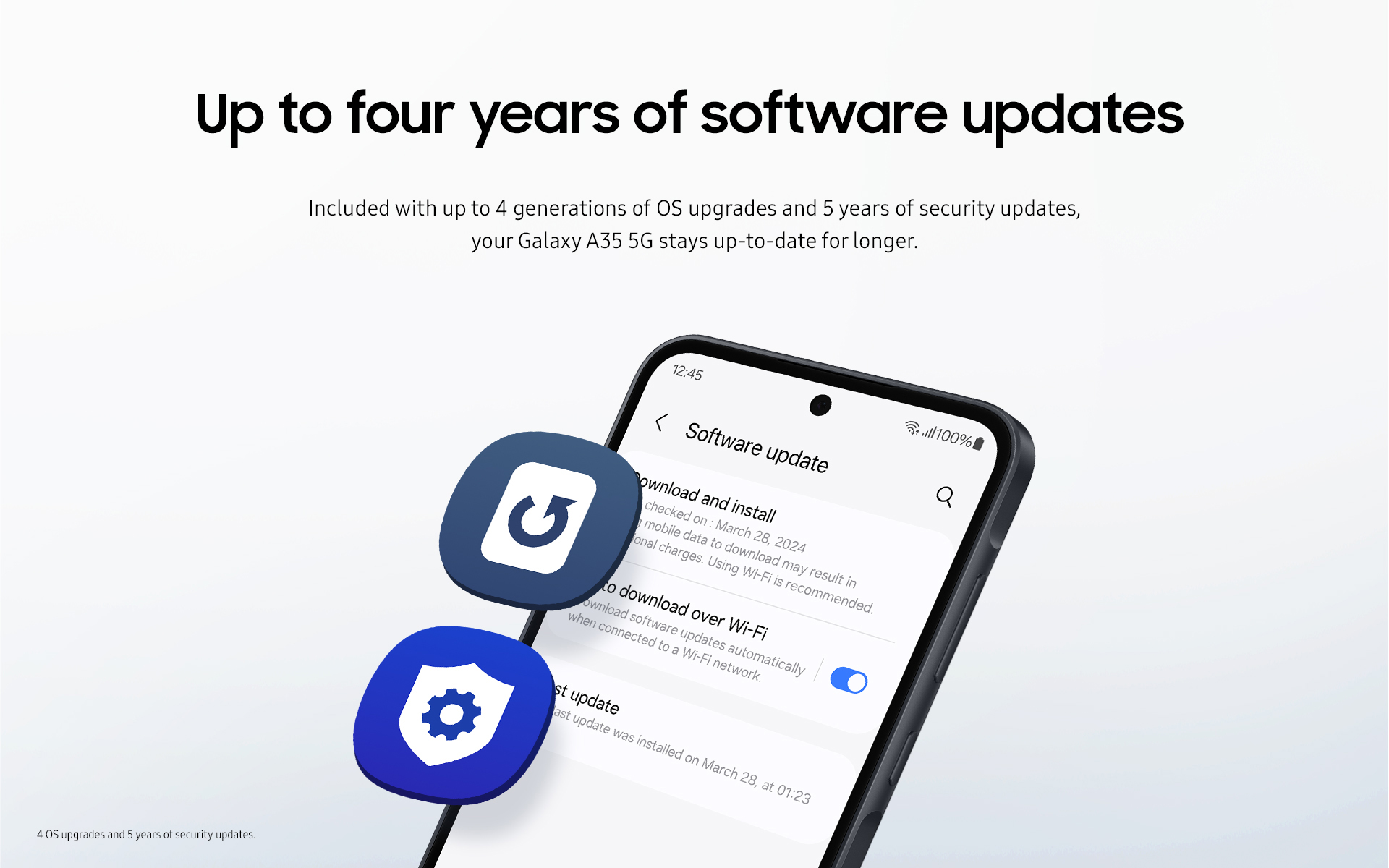 Up to four years of software updates.