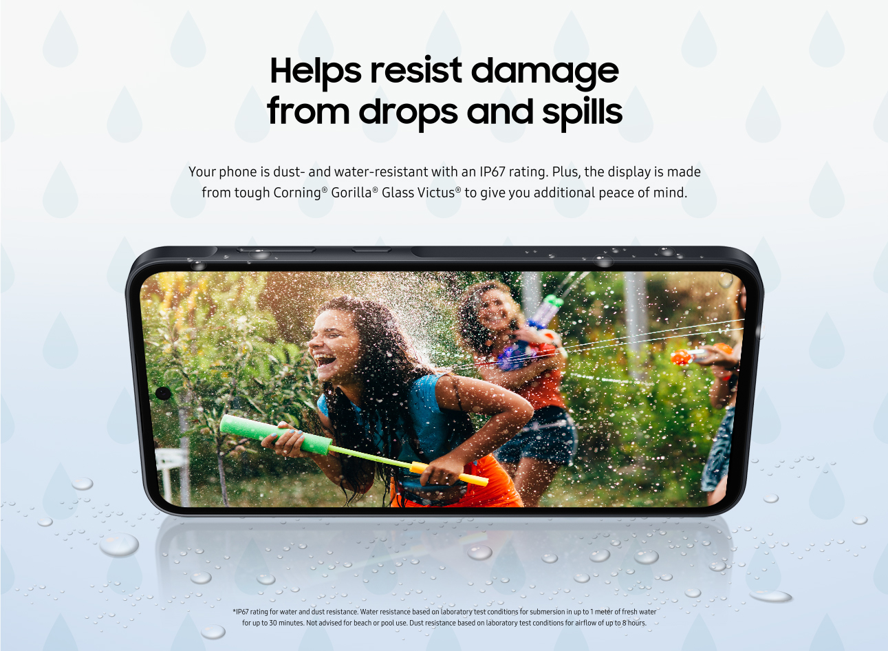 Helps resist damage from drops and spills.