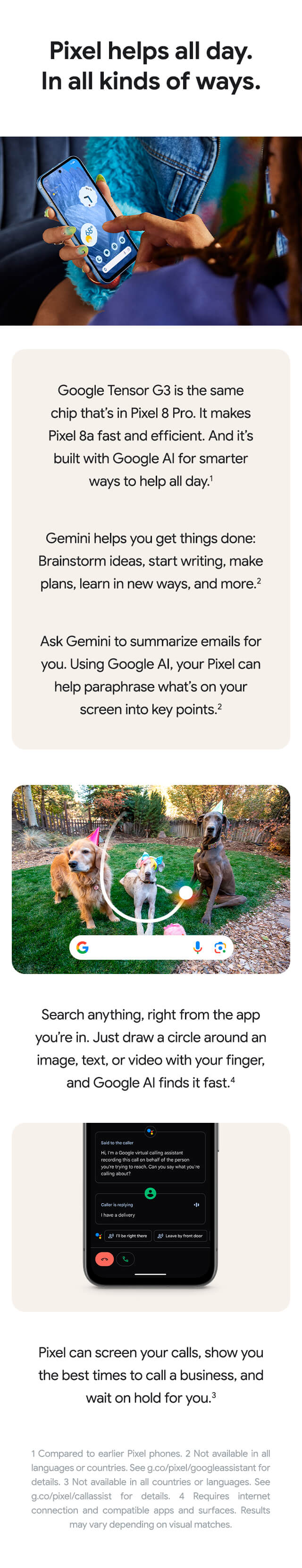 Pixel helps all day. In all kinds of ways - mobile