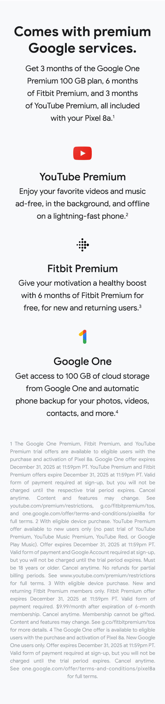 Comes with premium Google services - mobile