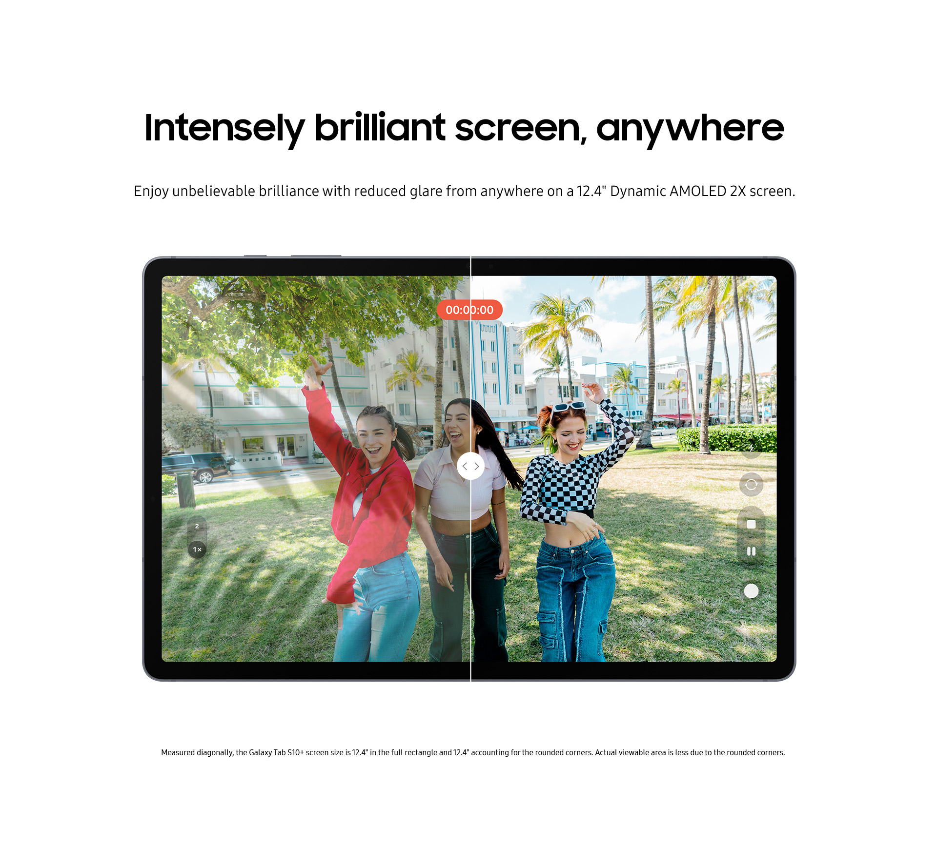 Intensely brilliant screen, anywhere.