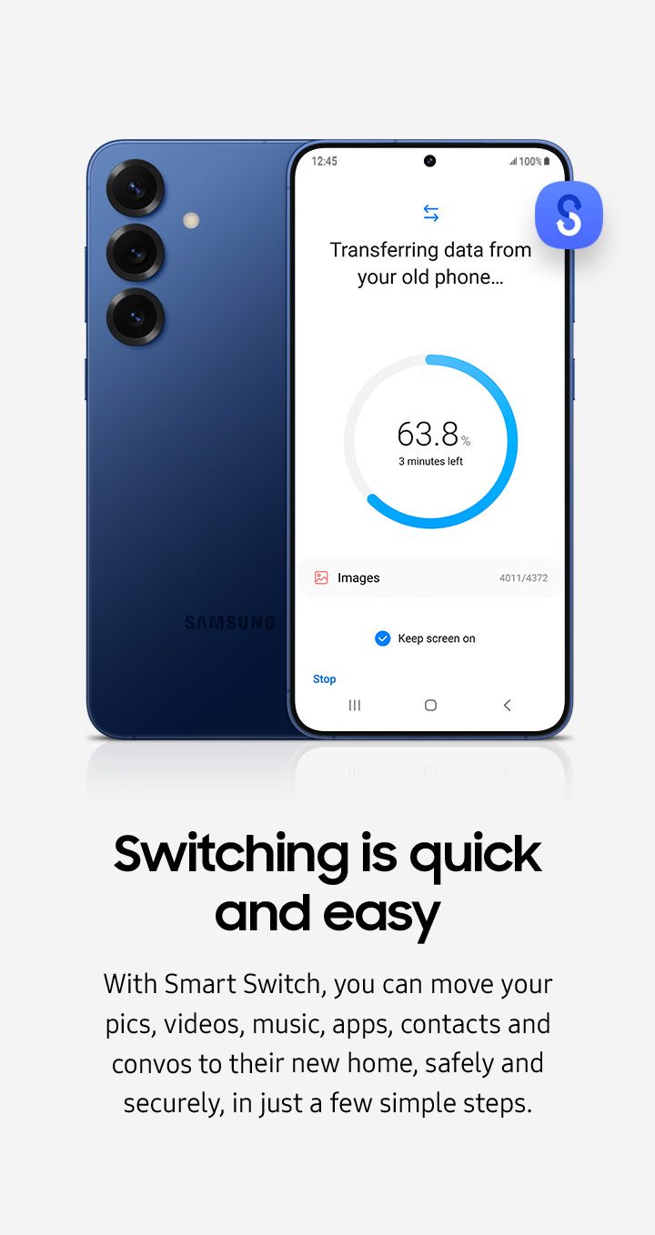 Switching is quick and easy - mobile