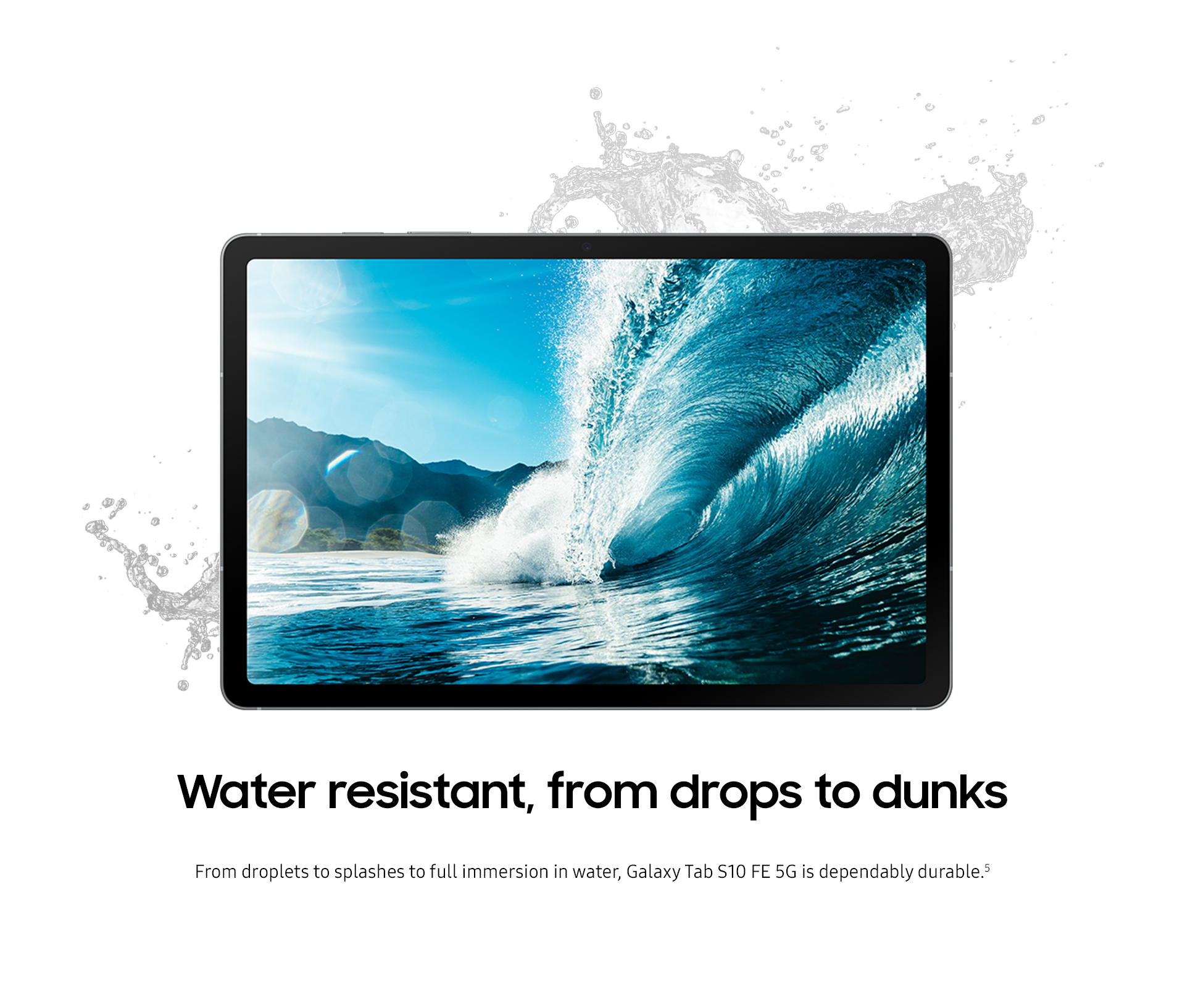 Water resistant, from drops to dunks