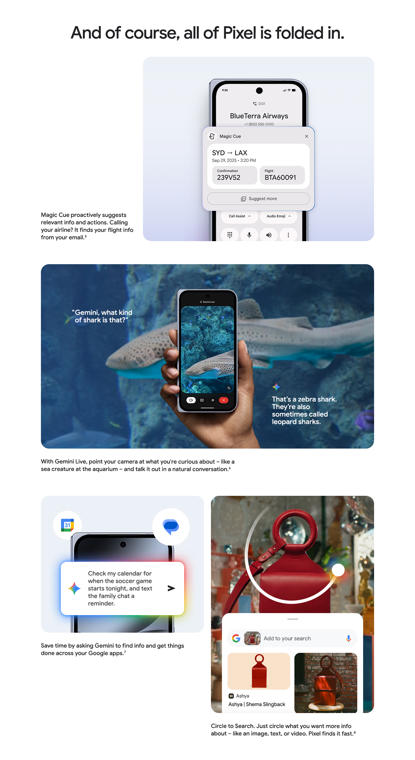 And of course, all of Pixel is folded in