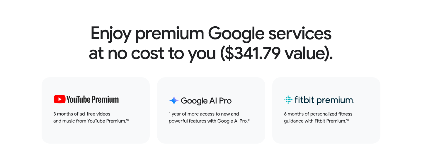 Enjoy premium Google services