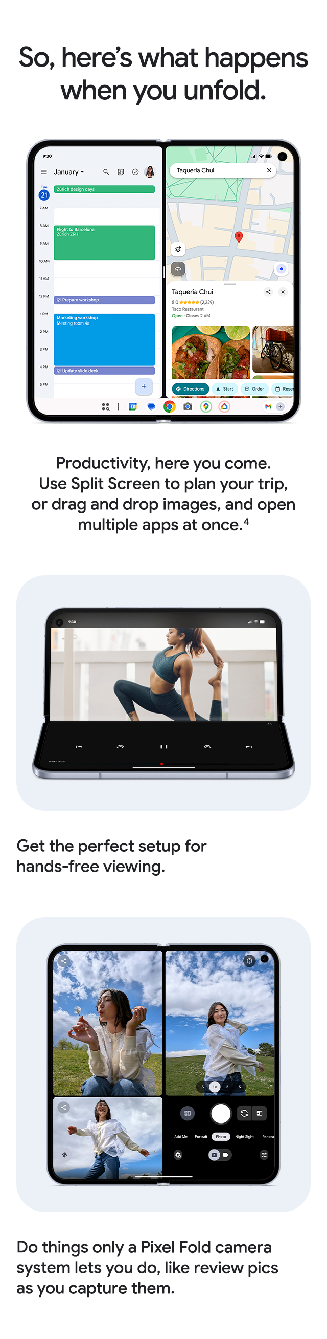 So, here's what happens when you unfold - mobile