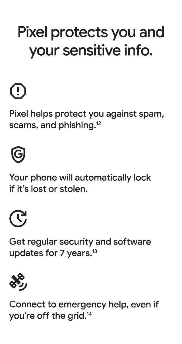 Pixel protects you and your sensitive info - mobile