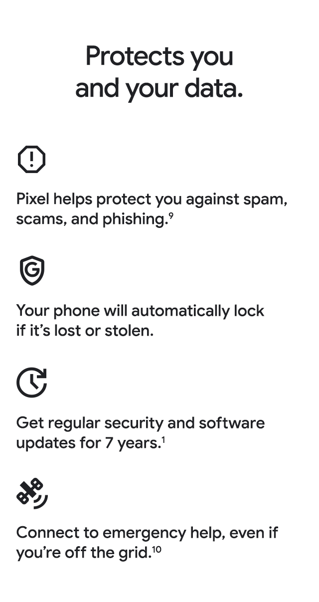 Pixel helps protect you and your data - mobile