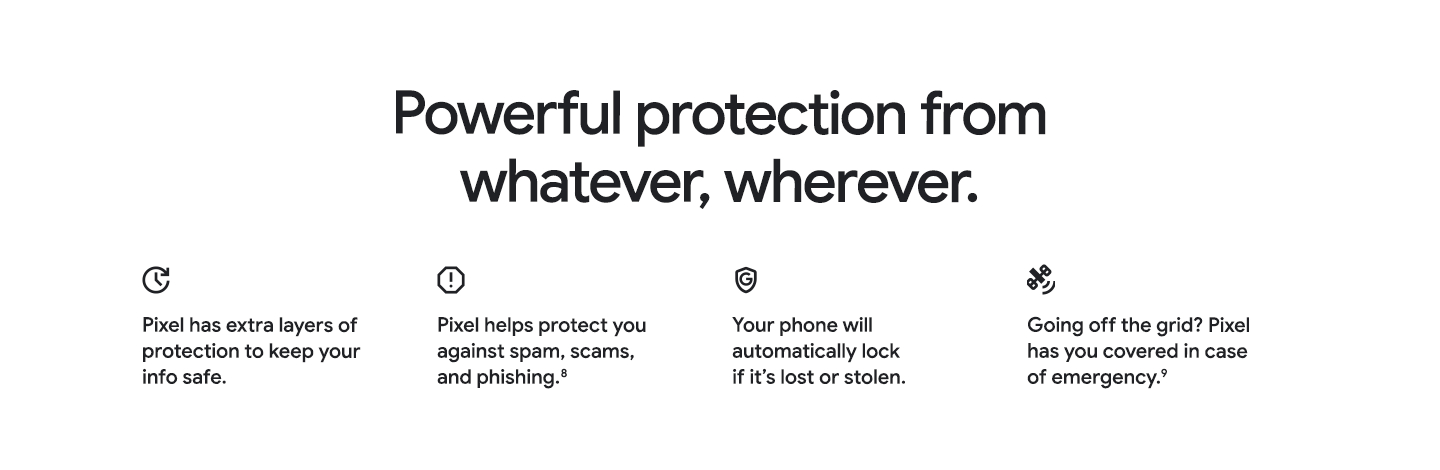 Pixel helps protect you and your info