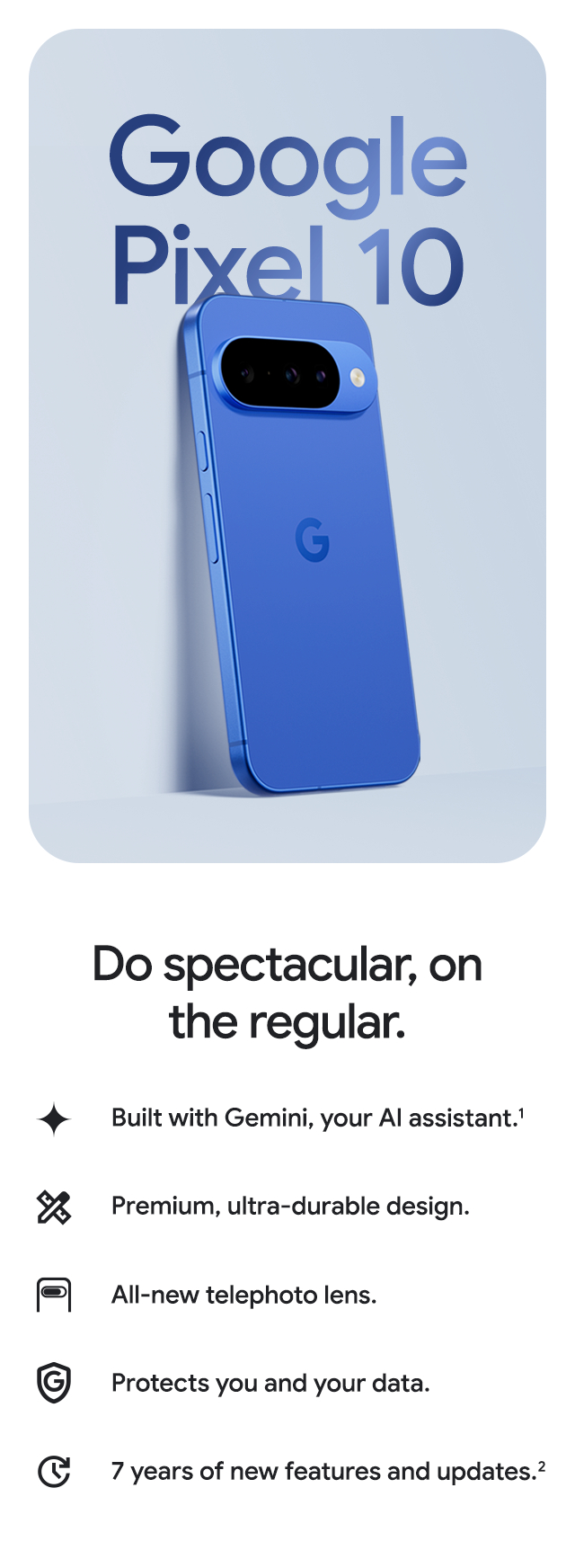 Do spectacular, on the regular.