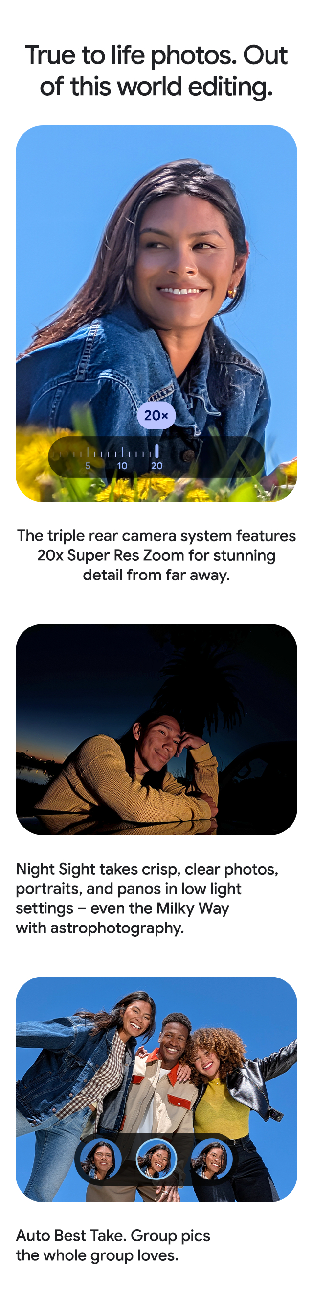 True to life photos. Out of this world editing.