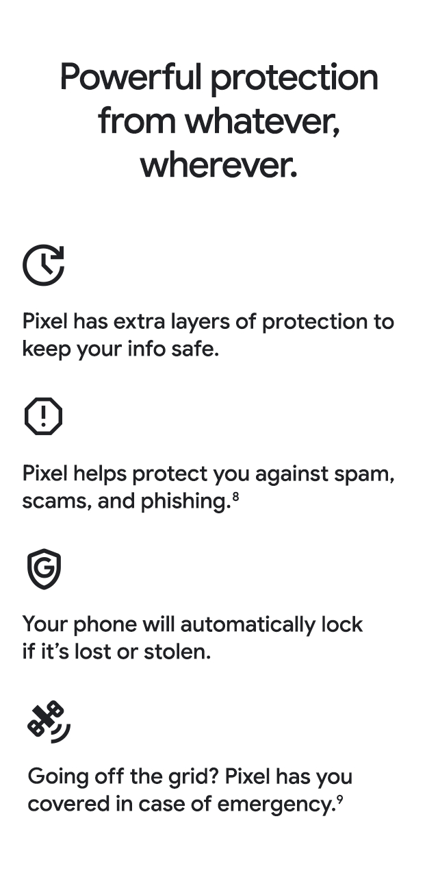 Pixel helps protect you and your info
