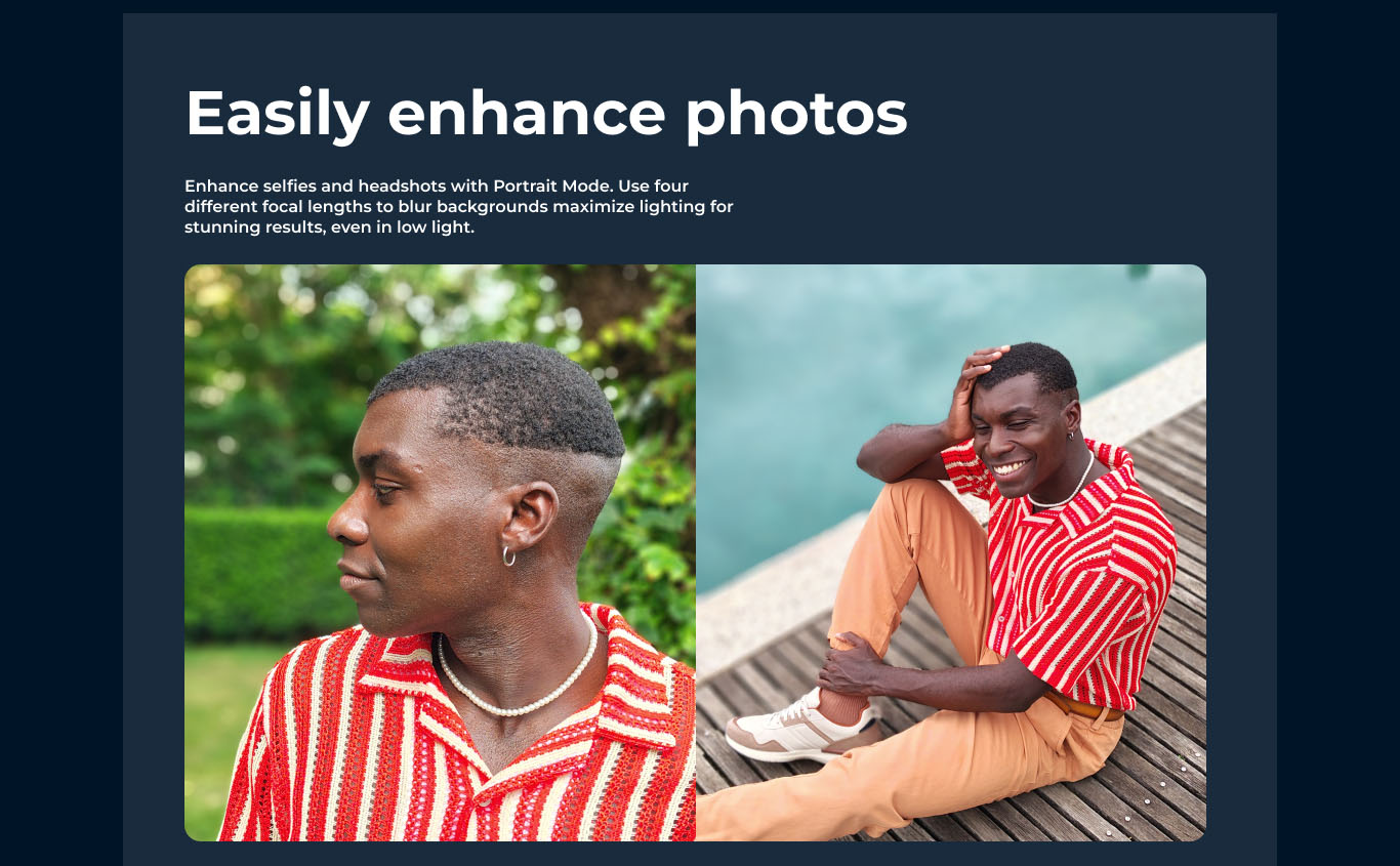 Easily enhance photos