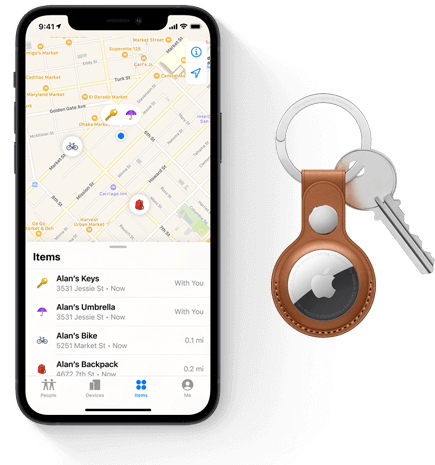 Apple AirTags - track your items [keys, umbrella, bike, backback, etc]