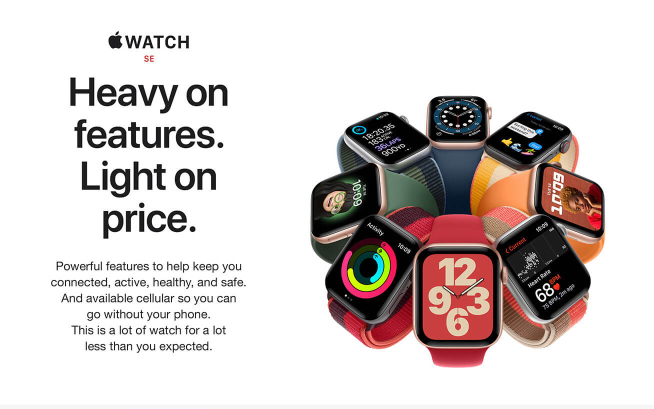 Apple Watch SE - Heavy on features. Light on price.