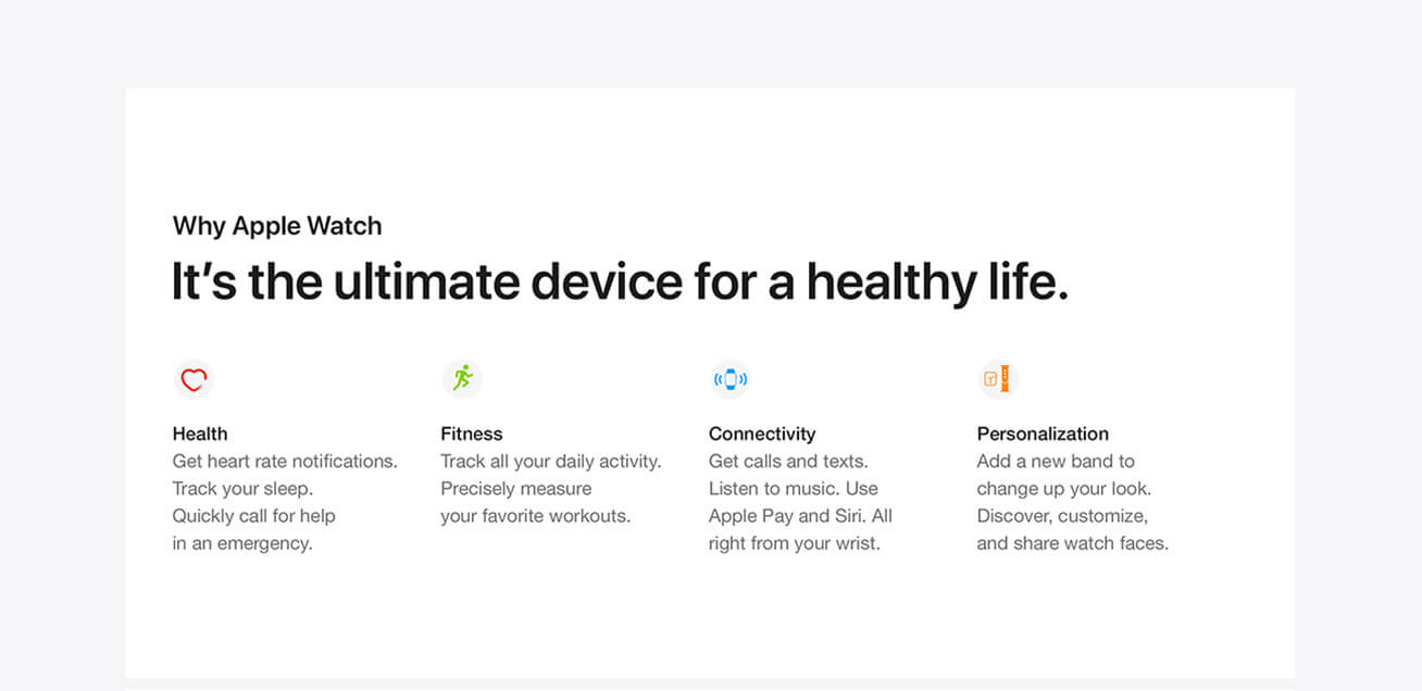 Why Apple Watch - It's the ultimate device for a healthy life.