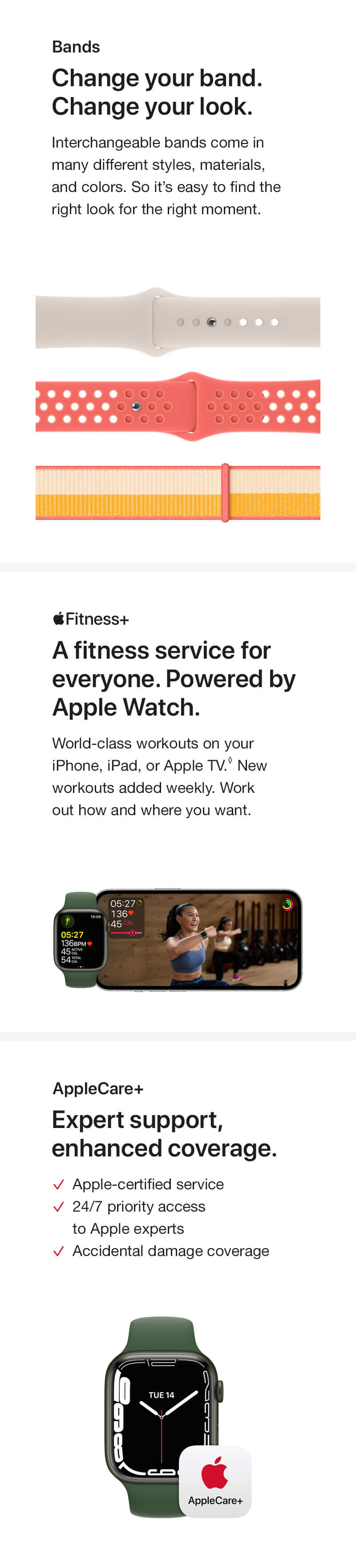Apple Watch accessories and AppleCare+ - mobile