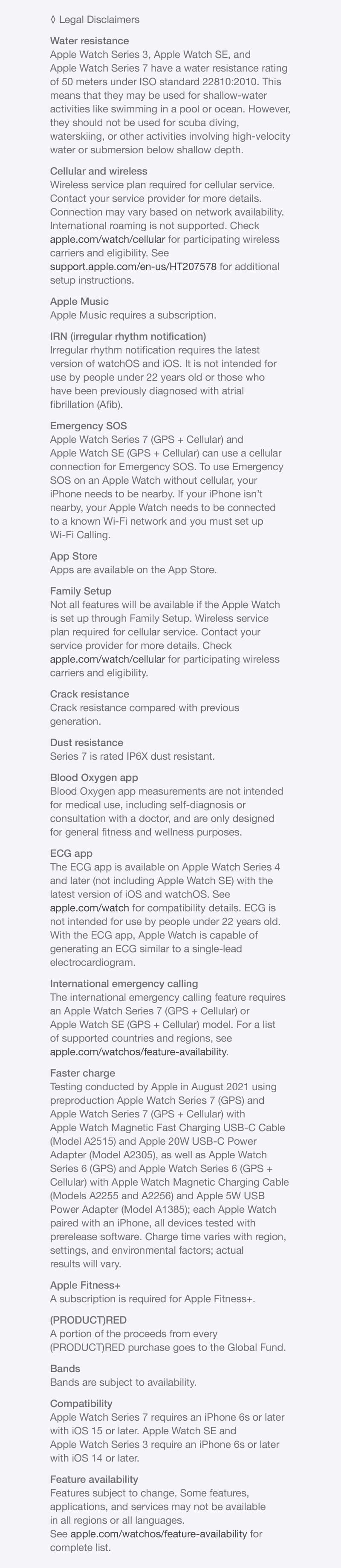 Apple Watch SE Legal - mobile